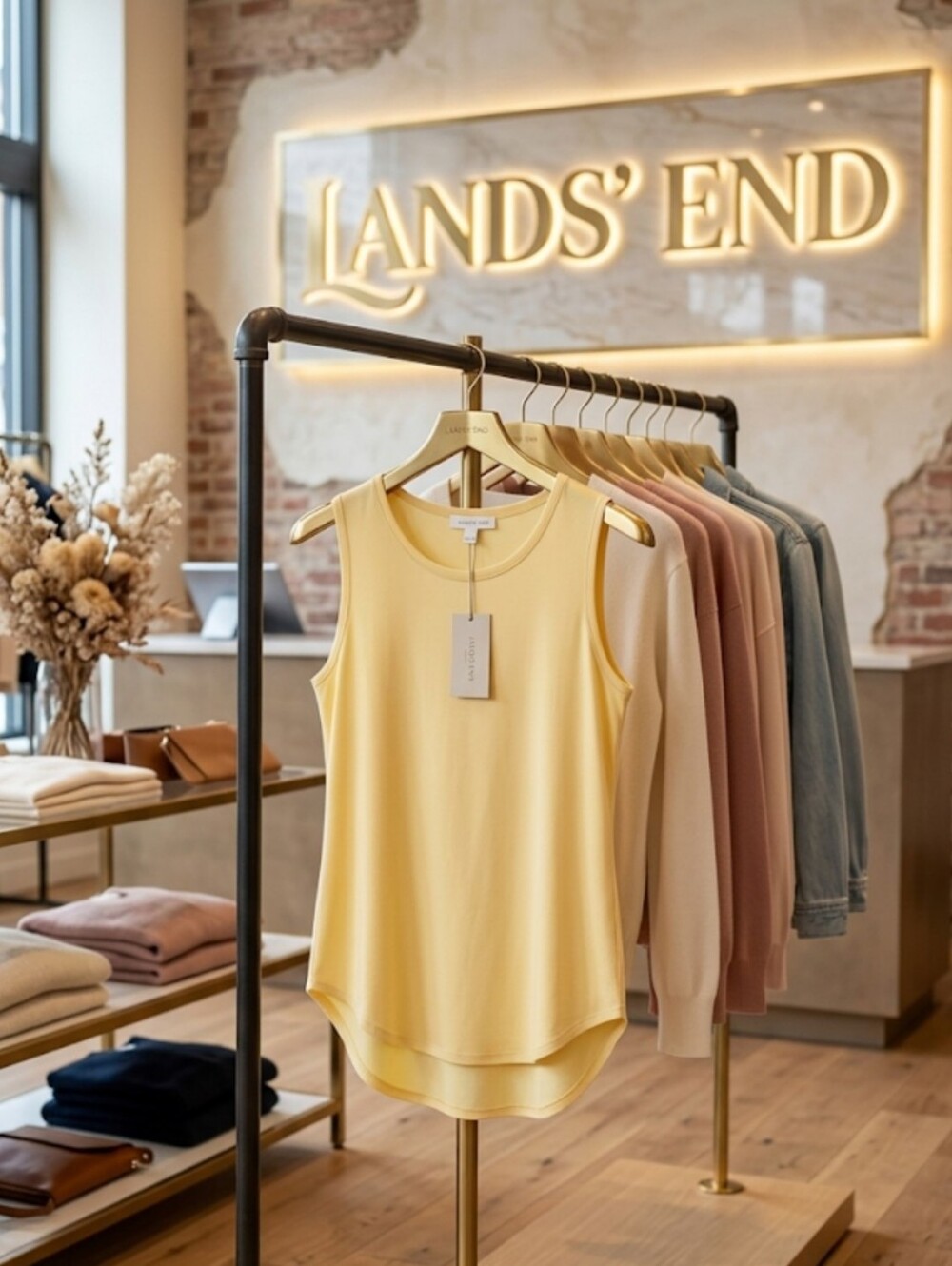 NWT Lands' End Baumwolle Cotton Tank Top Small 6-8
